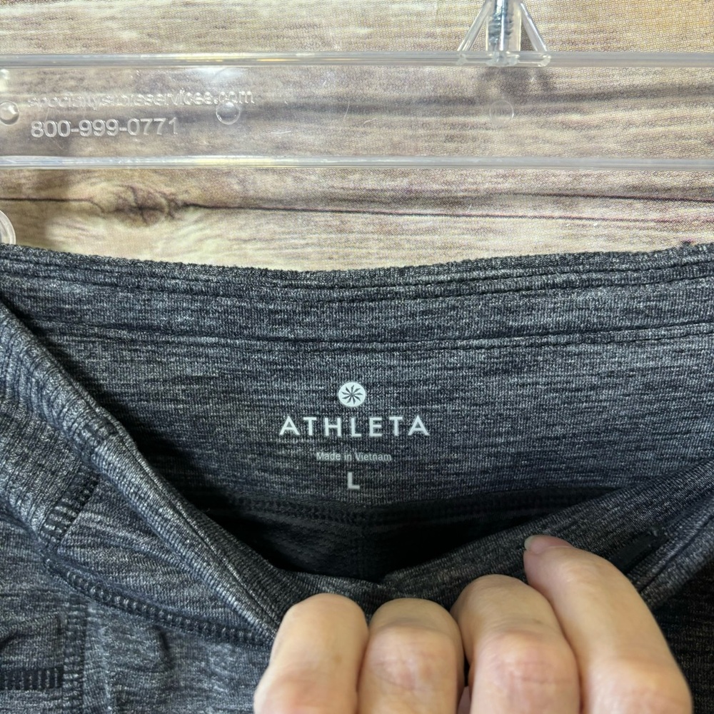 Athleta Charcoal Grey and Black Excursion Skirt Large F2 - Picture 5 of 6